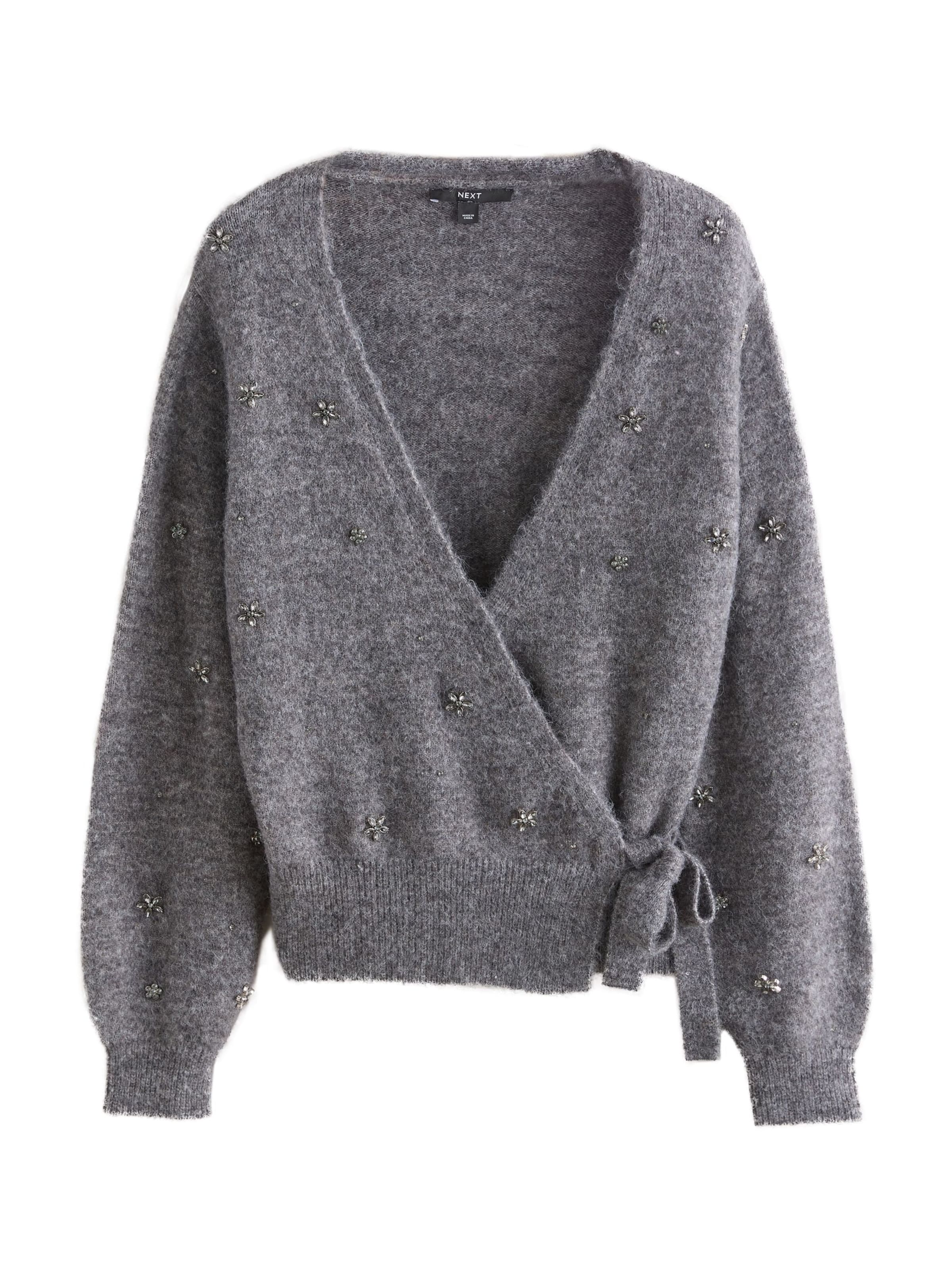 Next Knit cardigan in Grey: front