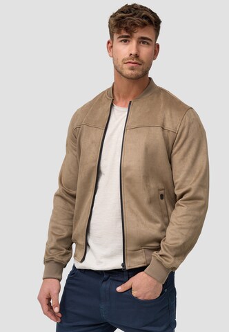 INDICODE JEANS Übergangsjacke 'Ibon' in Beige: predná strana