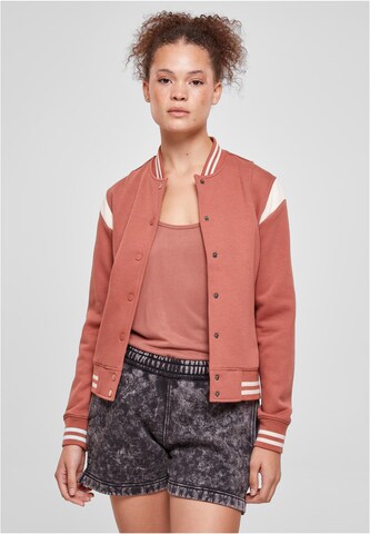 Urban Classics Sweatvest in Rood: voorkant