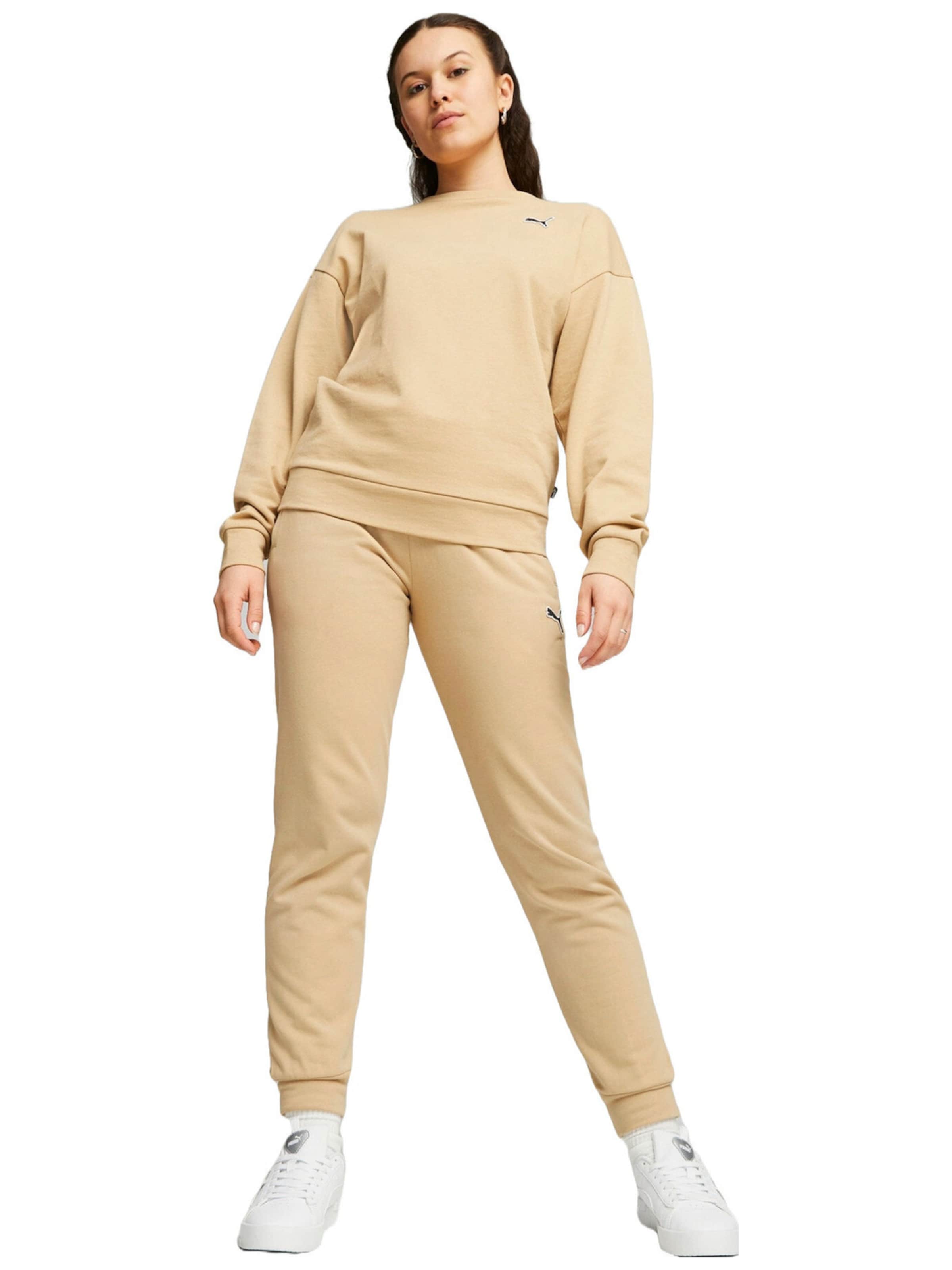 PUMA Regular Sportbroek 'Puma Better Essentials Cl FL' in Beige: voorkant