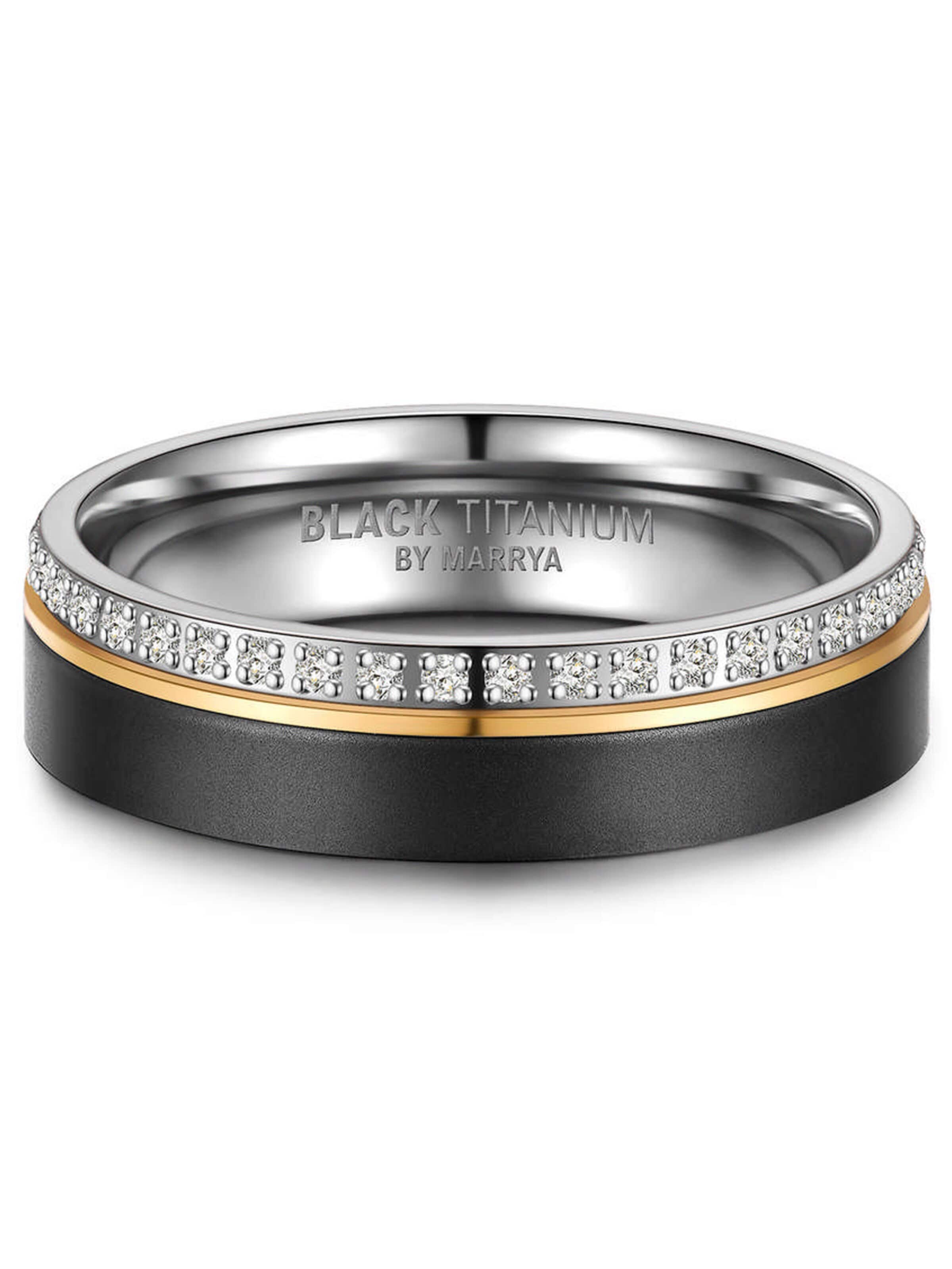 Anello 'MARRYA Ehering BT-02 aus Black Titanium' di MARRYA in nero