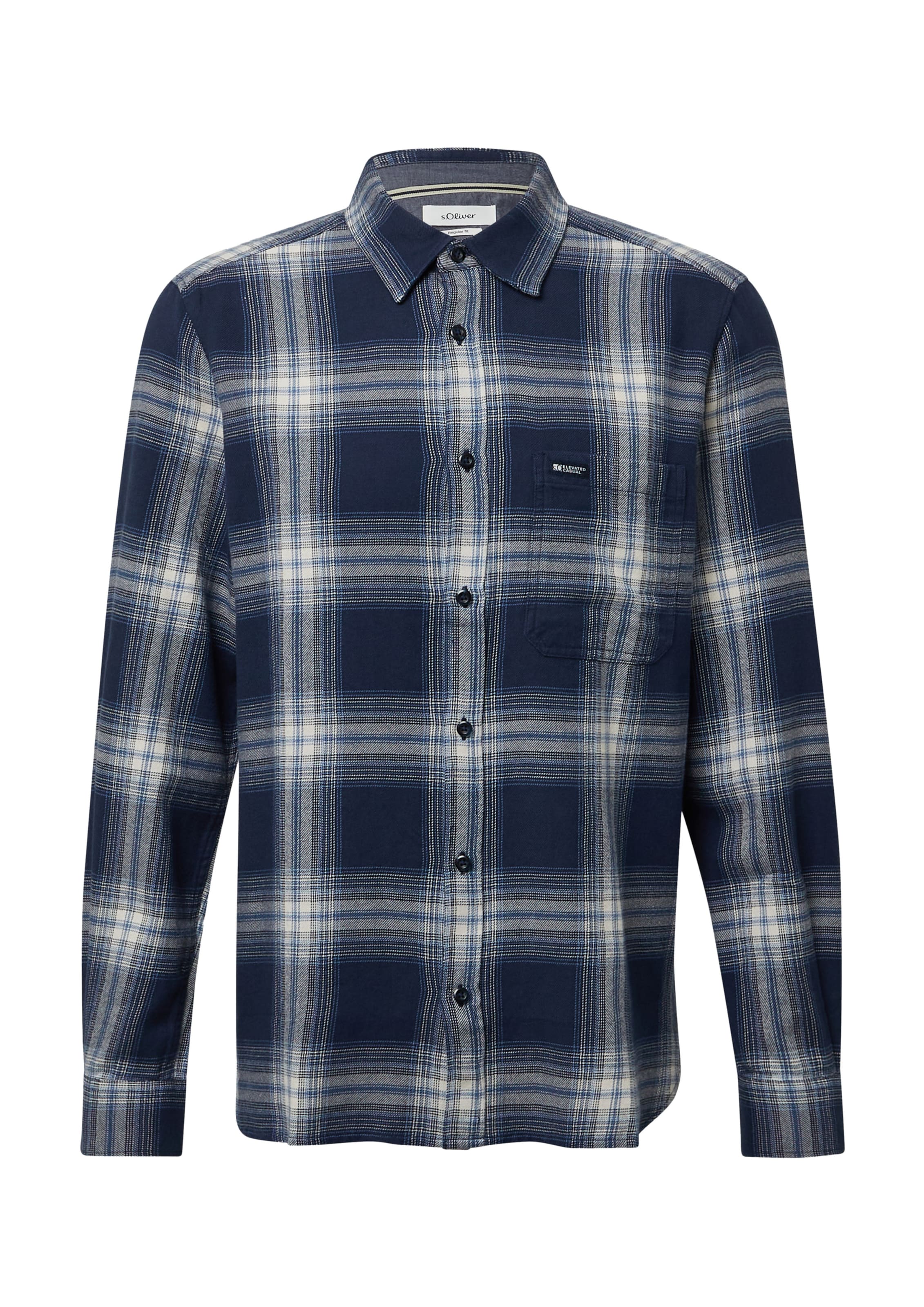 s.Oliver - Regular Fit Camisa em azul: frente