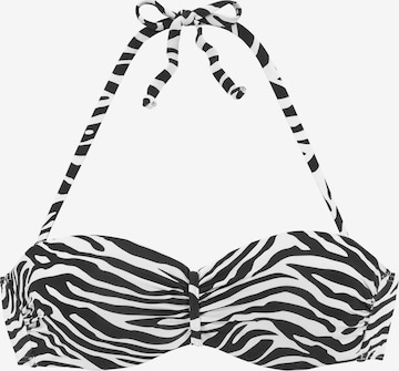 VENICE BEACH Bandeau Bikiniöverdel i svart: framsida