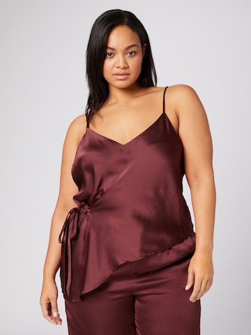 Guido Maria Kretschmer Curvy - Top 'Loana' em vermelho: frente