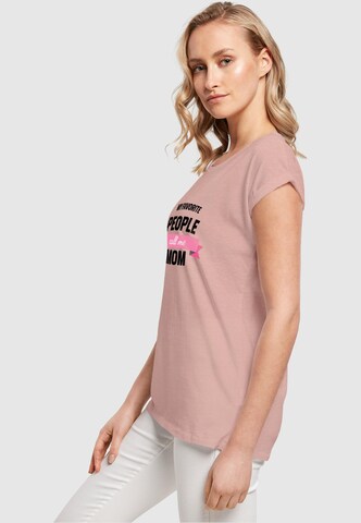 Merchcode T-Shirt 'Mothers Day - My Favorite People Call Me Mom' in Pink