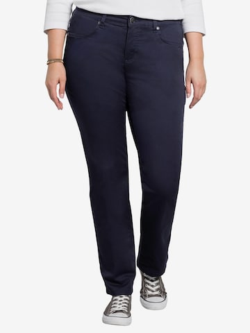 SHEEGO Regular Pants in Blue: front