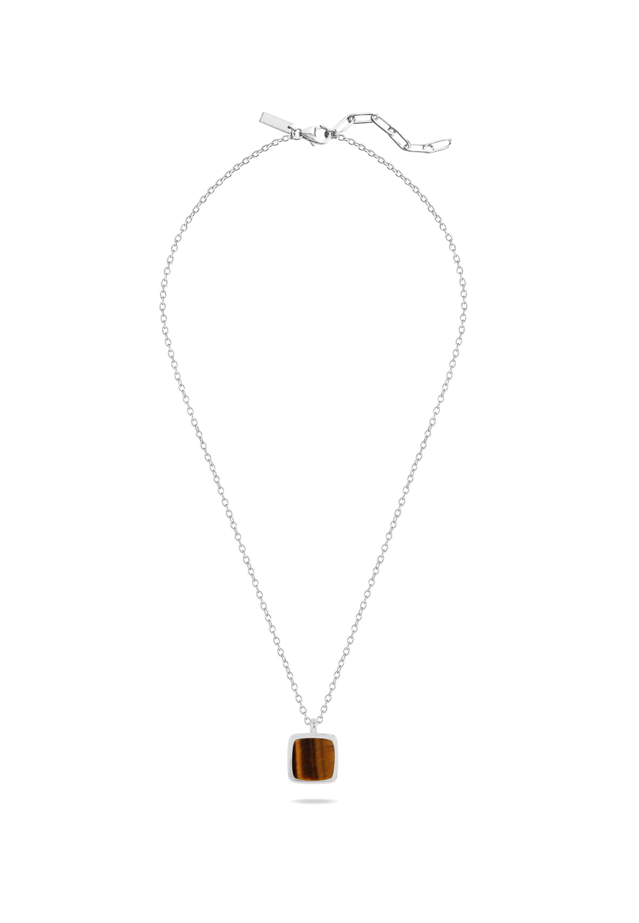 Commen Lines Necklace in Silver: front