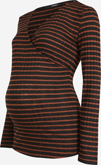Supermom T-shirt en marron / noir, Vue avec produit