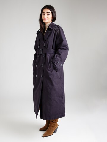 TOPSHOP Between-seasons coat in Blue: front