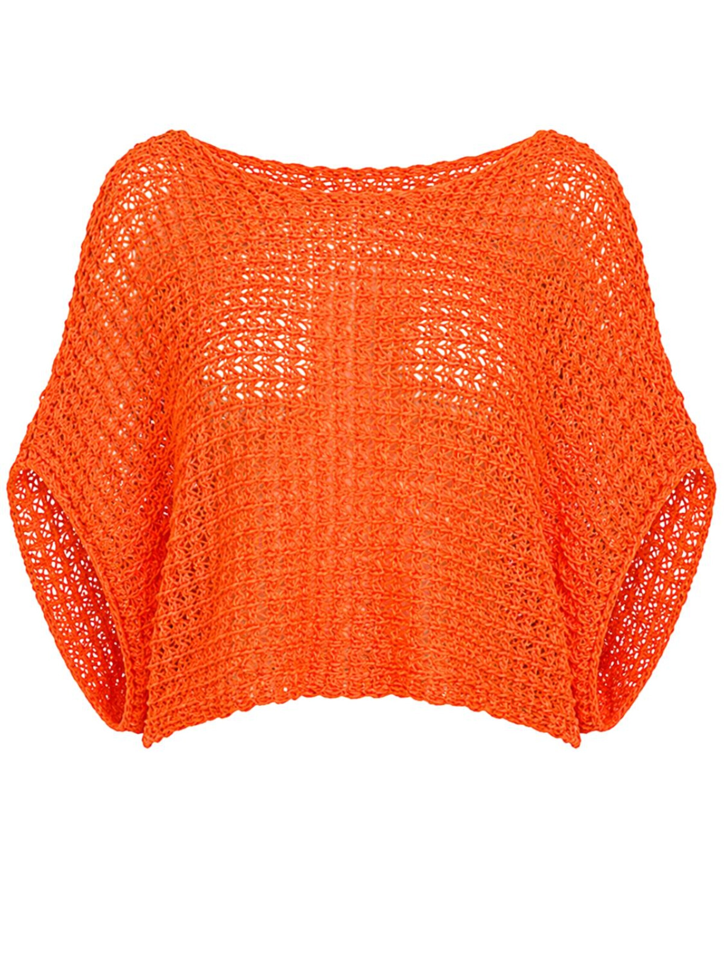 Süel knitwear - Top de punto 'Summer 3D' en naranja: frente