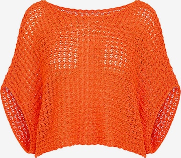 Süel knitwear - Top de punto 'Summer 3D' en naranja: frente