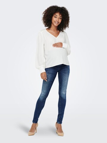 Only Maternity Skinny Jeans i blå