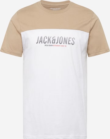 T-Shirt 'Dan' JACK & JONES en beige : devant