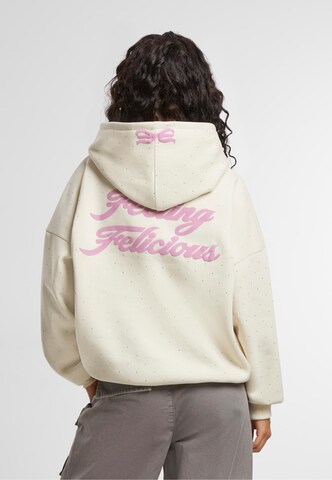 Felpa 'Rhinestones' di Felicious in bianco: frontale