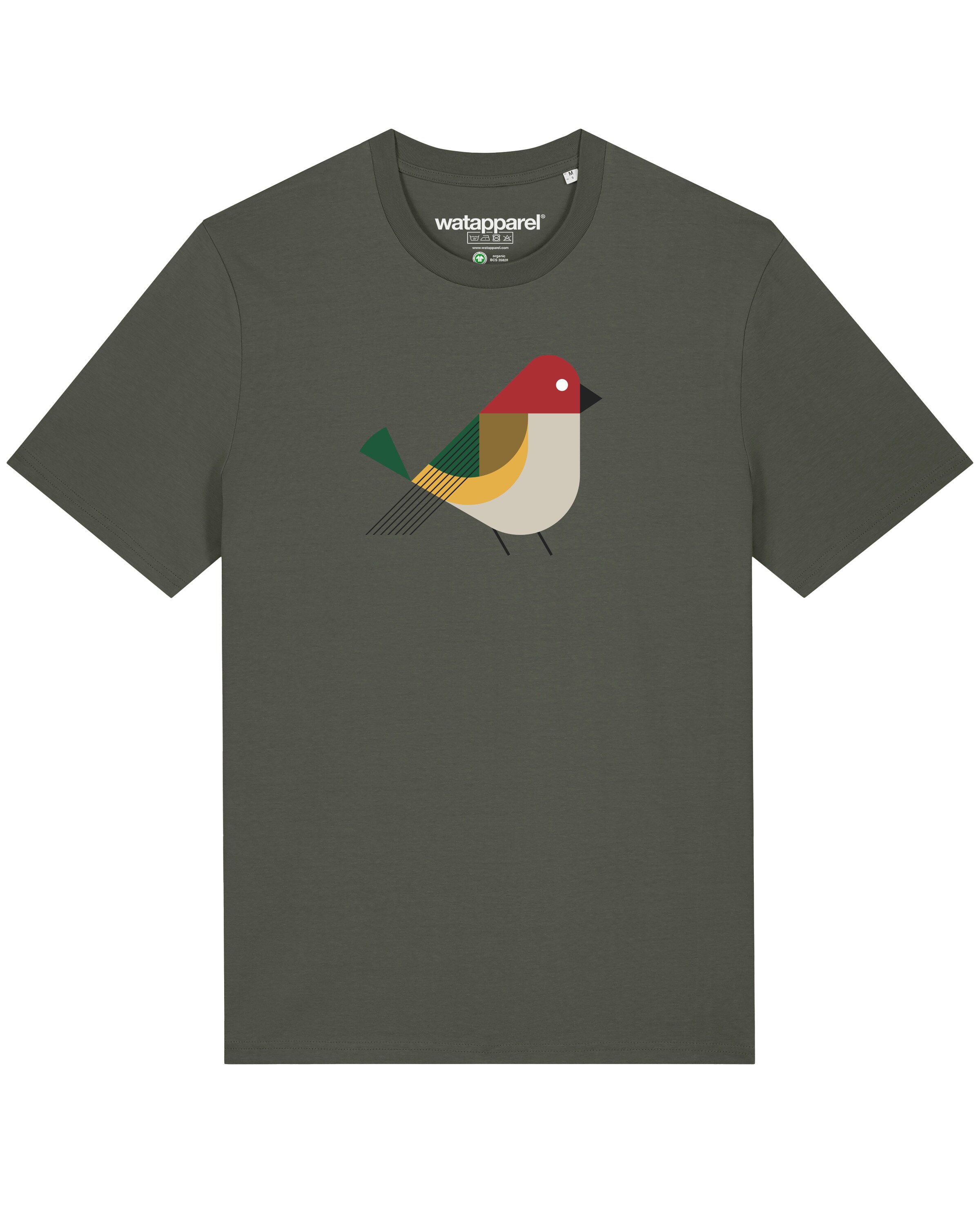 T-Shirt ' Vogel ' Watapparel en vert : devant