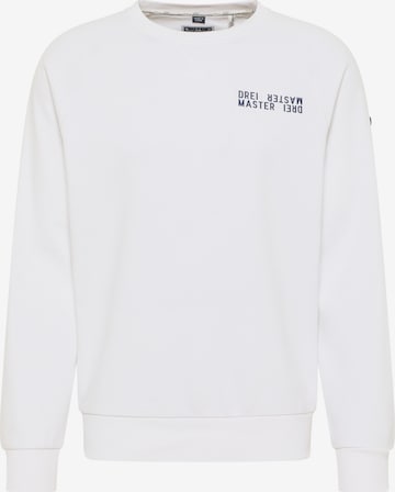 DreiMaster MaritimSweater majica 'Bridgeport' - bijela boja: prednji dio