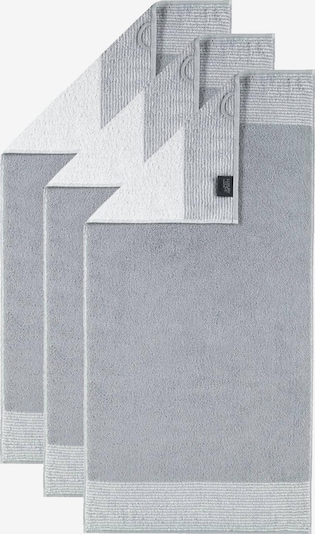 Cawö Handtuch in 50x100cm in grau / weiß, Produktansicht