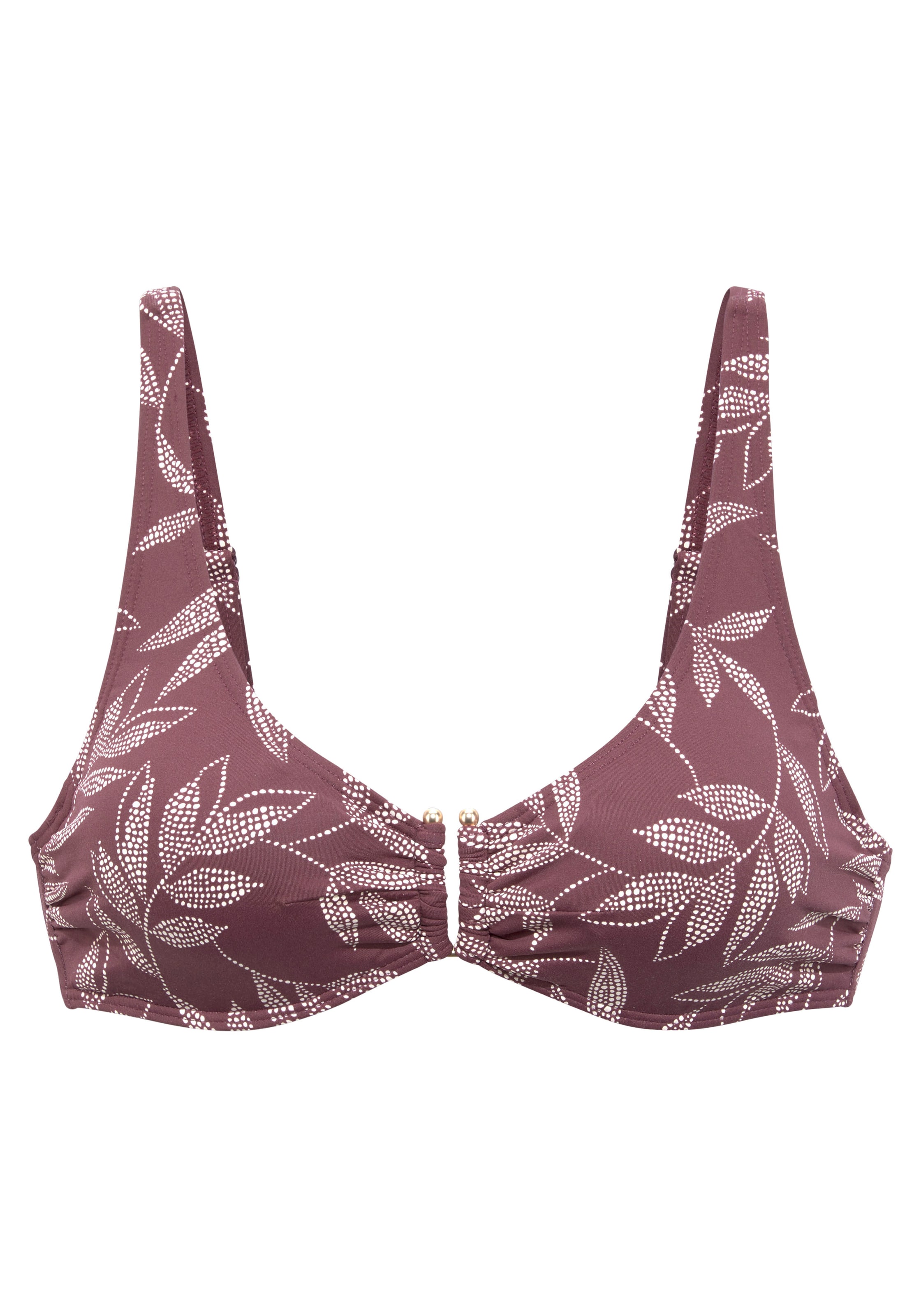 Bustier Hauts de bikini LASCANA en marron : devant