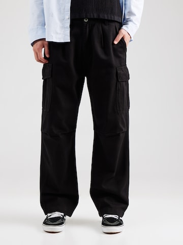 ALPHA INDUSTRIES Baggy Cargobroek 'Aircraft' in Zwart: voorkant