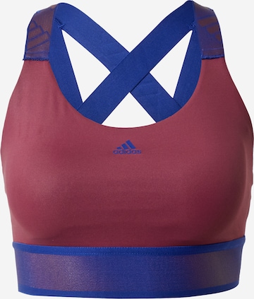 ADIDAS PERFORMANCE Bralette Sports Bra 'Believe This' in Red: front