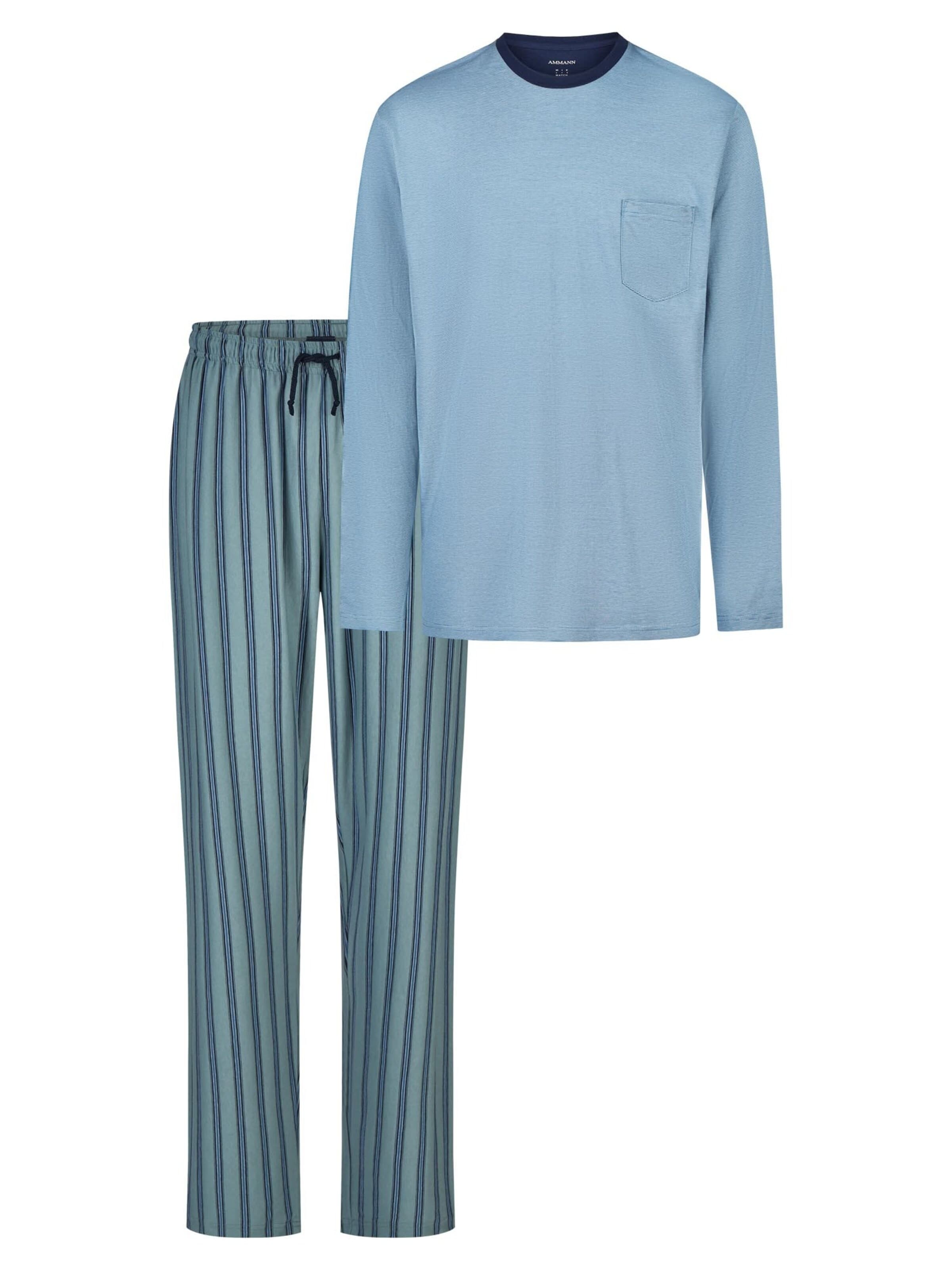 Ammann Long Pajamas 'Mix & Match' in S/Regular in Blue, Item view