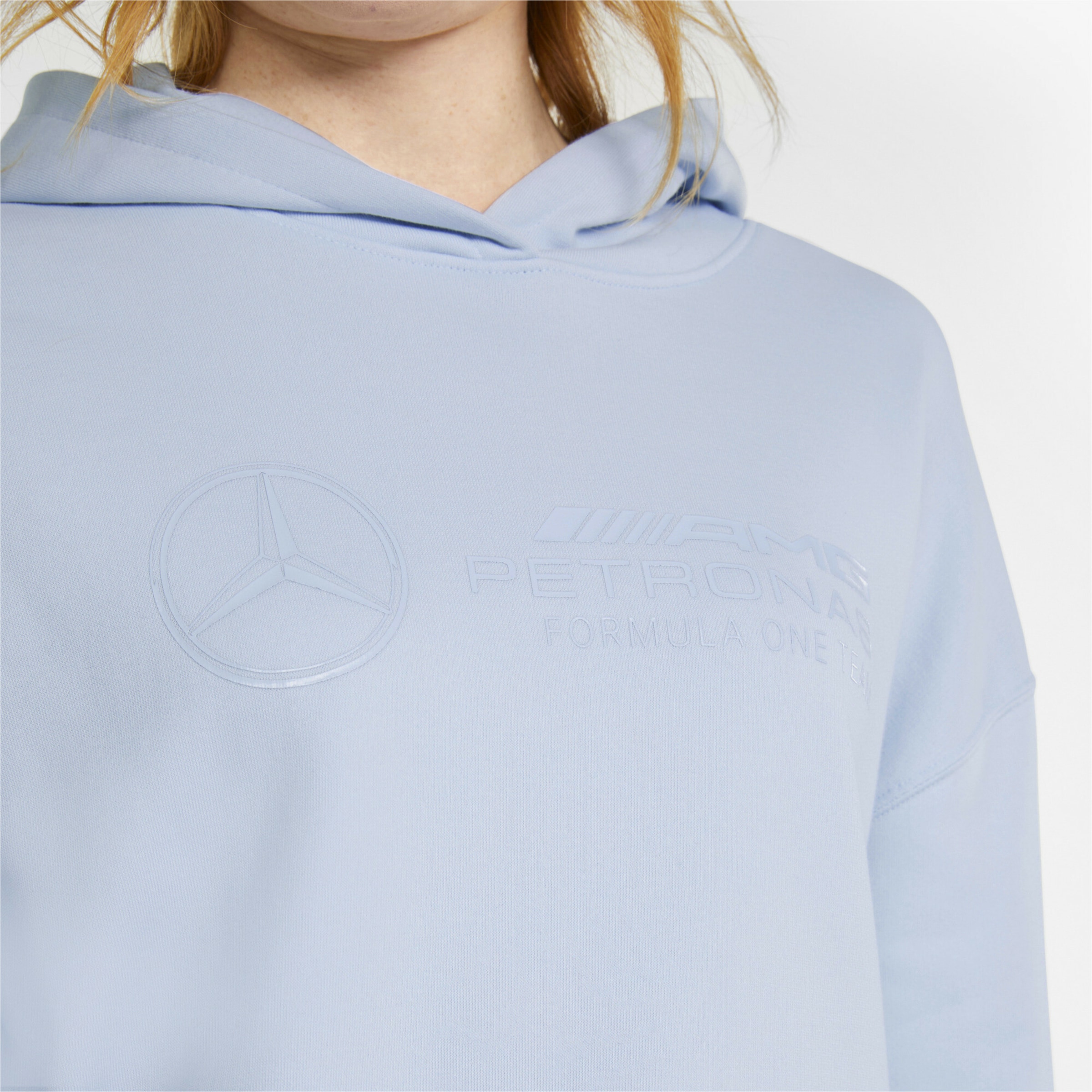Frauen Sportarten PUMA Sportsweatshirt 'Mercedes F1' in Azur - XL46933 Frauen Sportarten PUMA Sportsweatshirt 'Mercedes F1' in Azur - XL46933