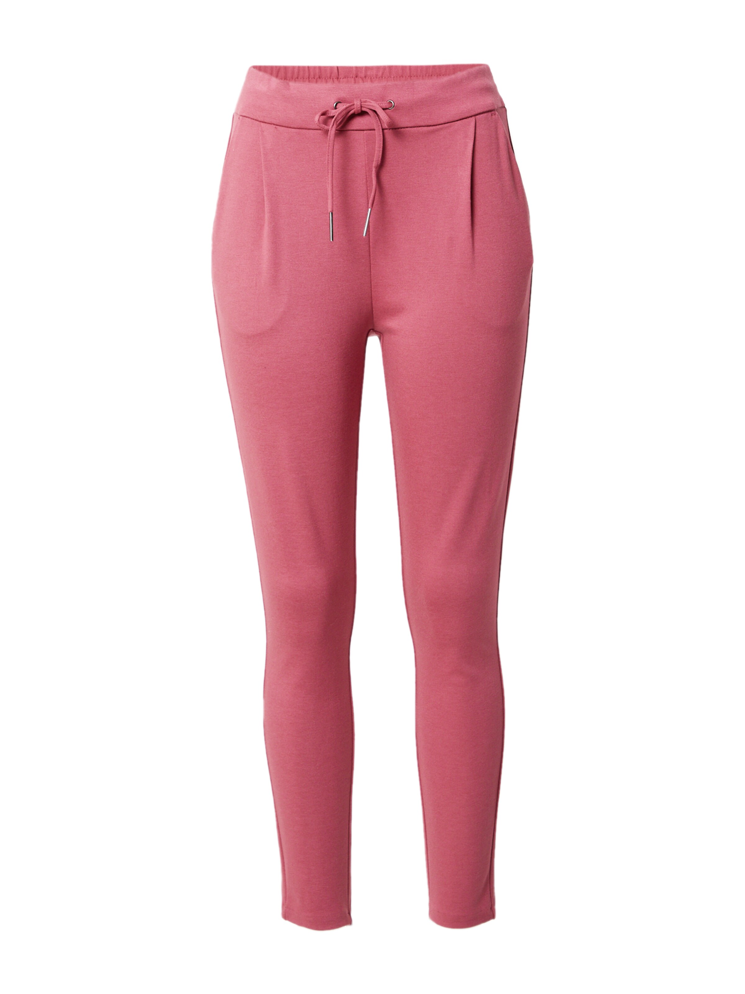 VERO MODA Tapered Bandplooibroek 'Eva' in Roze: voorkant