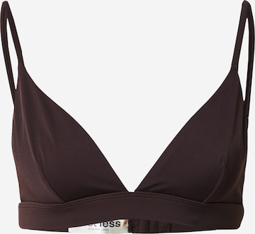 A LOT LESS Triangel Bikinitop 'Jara' in Bruin: voorkant