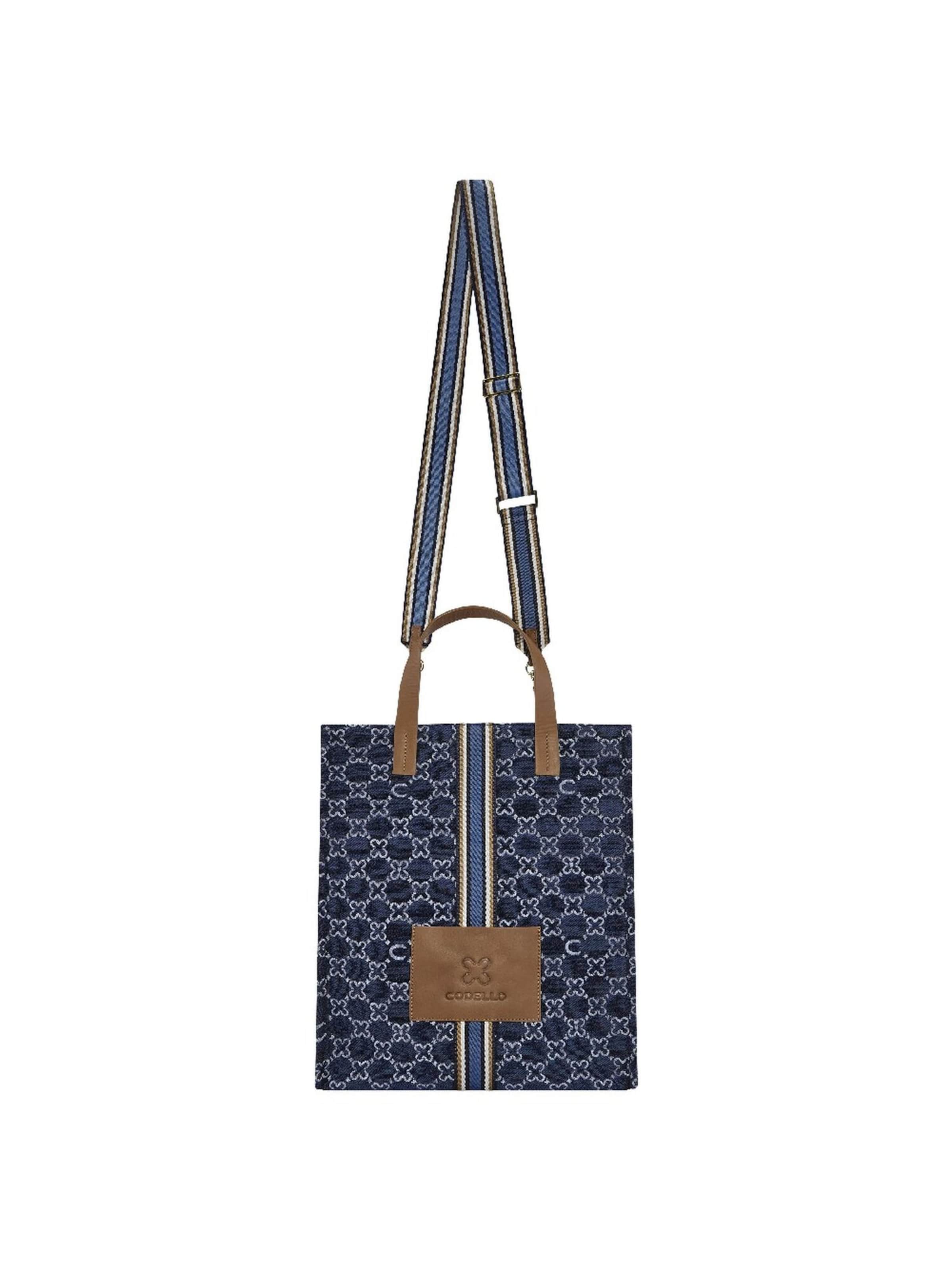 CODELLO Shopper 'Monogramm' in Blauw: voorkant