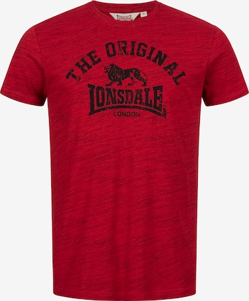 LONSDALE Tričko 'ORIGINAL' – červená: přední strana