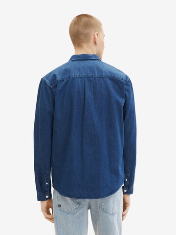 TOM TAILOR DENIM Comfort Fit Hemd in Blau