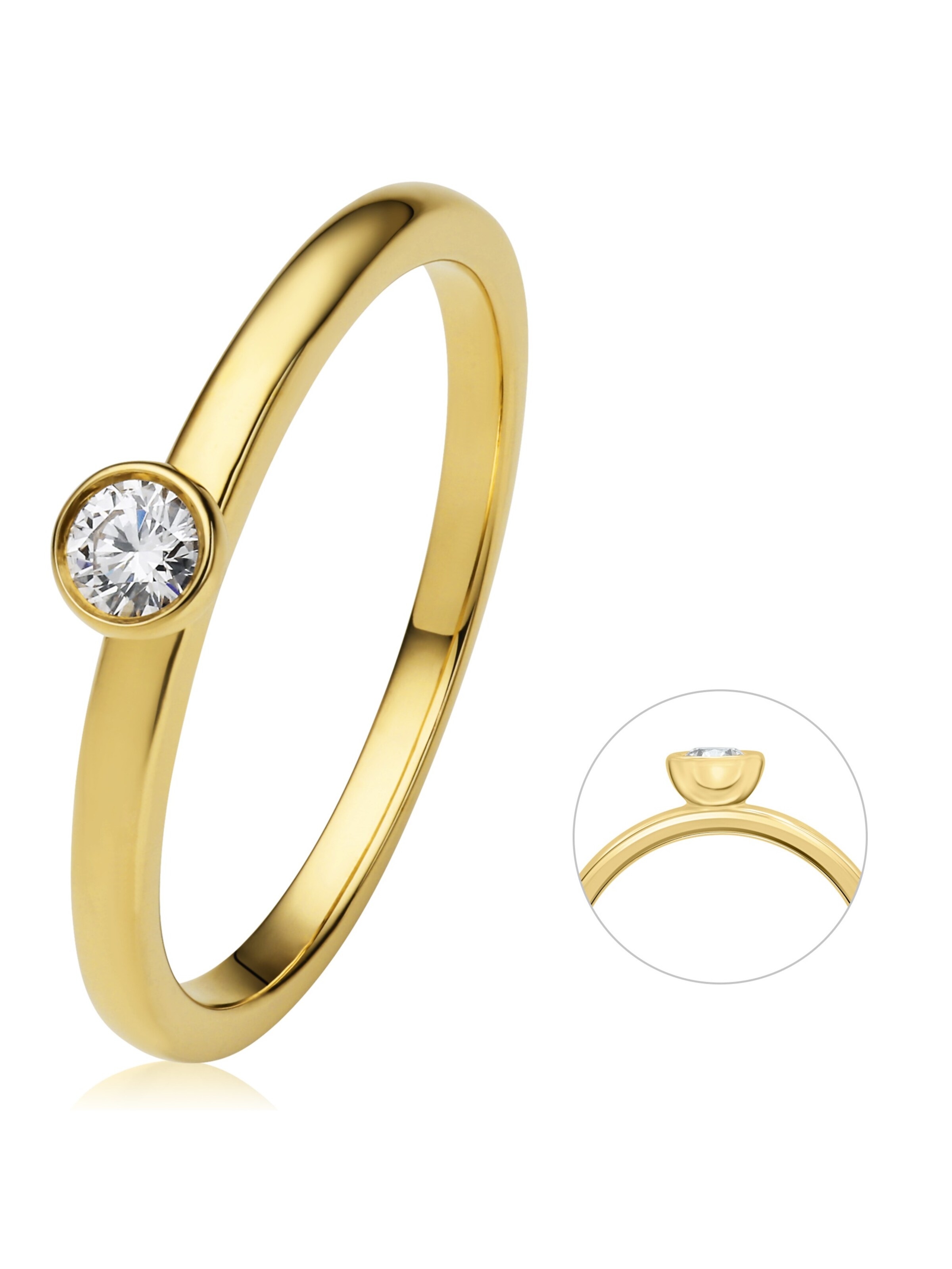 ONE ELEMENT Ring 'Zarge' in Gold