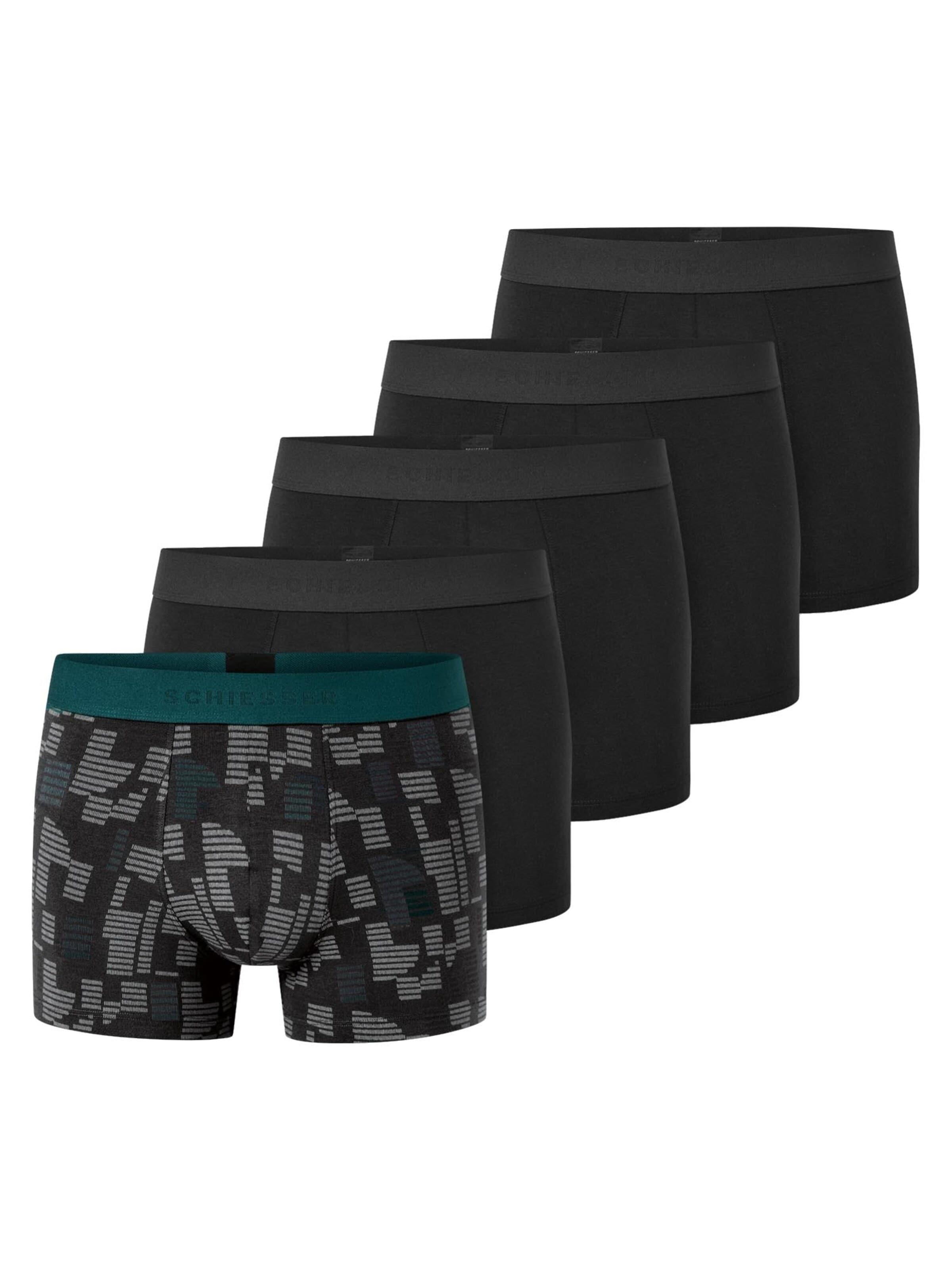 SCHIESSER Boxershorts ' 95/5 Multi ' in Zwart: voorkant