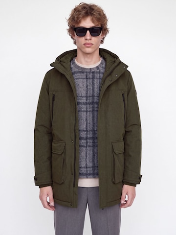 JACK & JONES Tussenparka 'JJClark' in Groen: voorkant