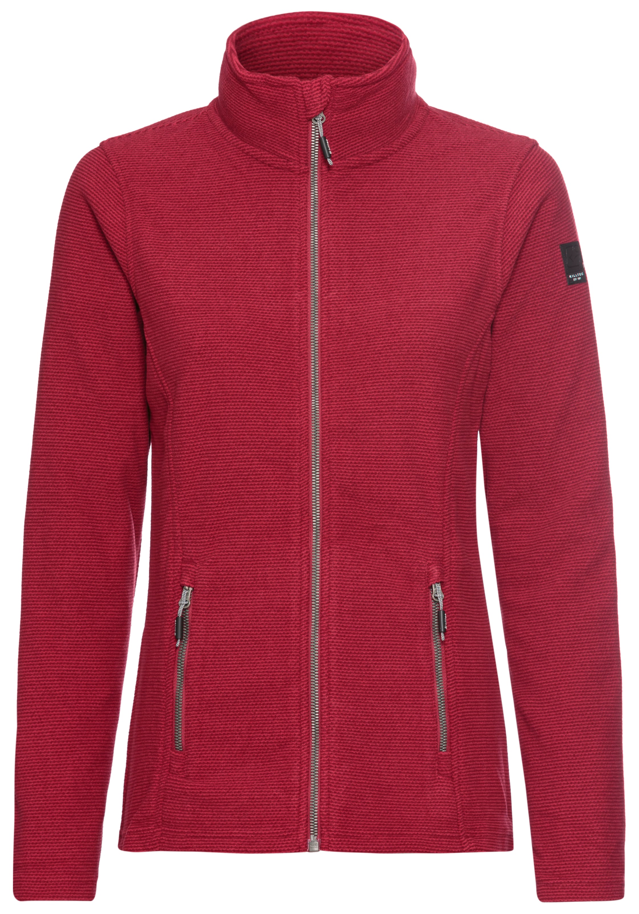 KILLTEC Athletic Fleece Jacket in Red: front