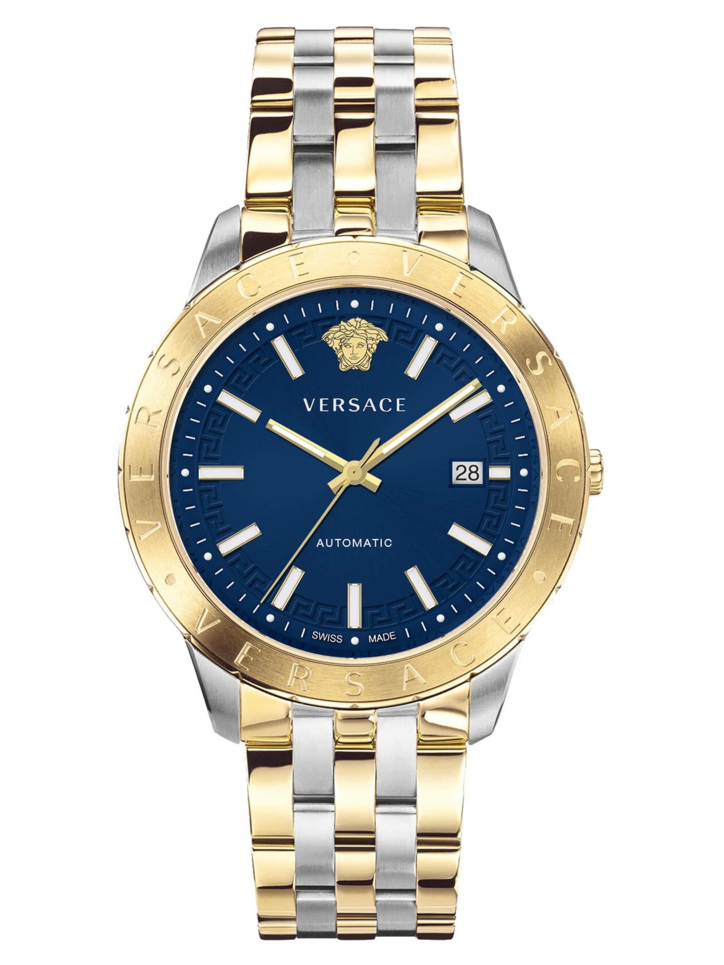 VERSACE Analoog horloge in Blauw: voorkant