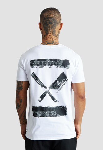 Distorted People Tričko 'Inked Blades' – bílá