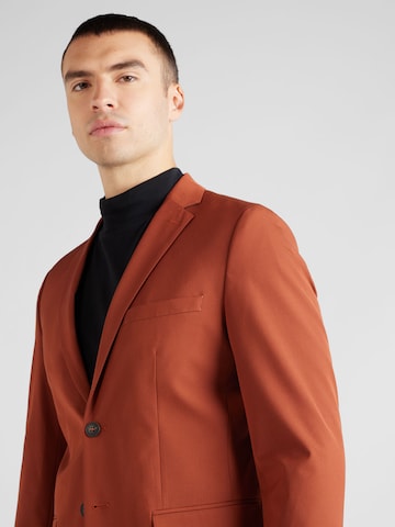 SELECTED HOMME Slim fit Suit 'LIAM' in Brown