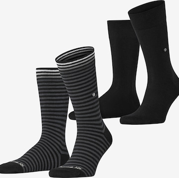 BURLINGTON Socks 'Everyday Stripe 2-Pack' in Black: front
