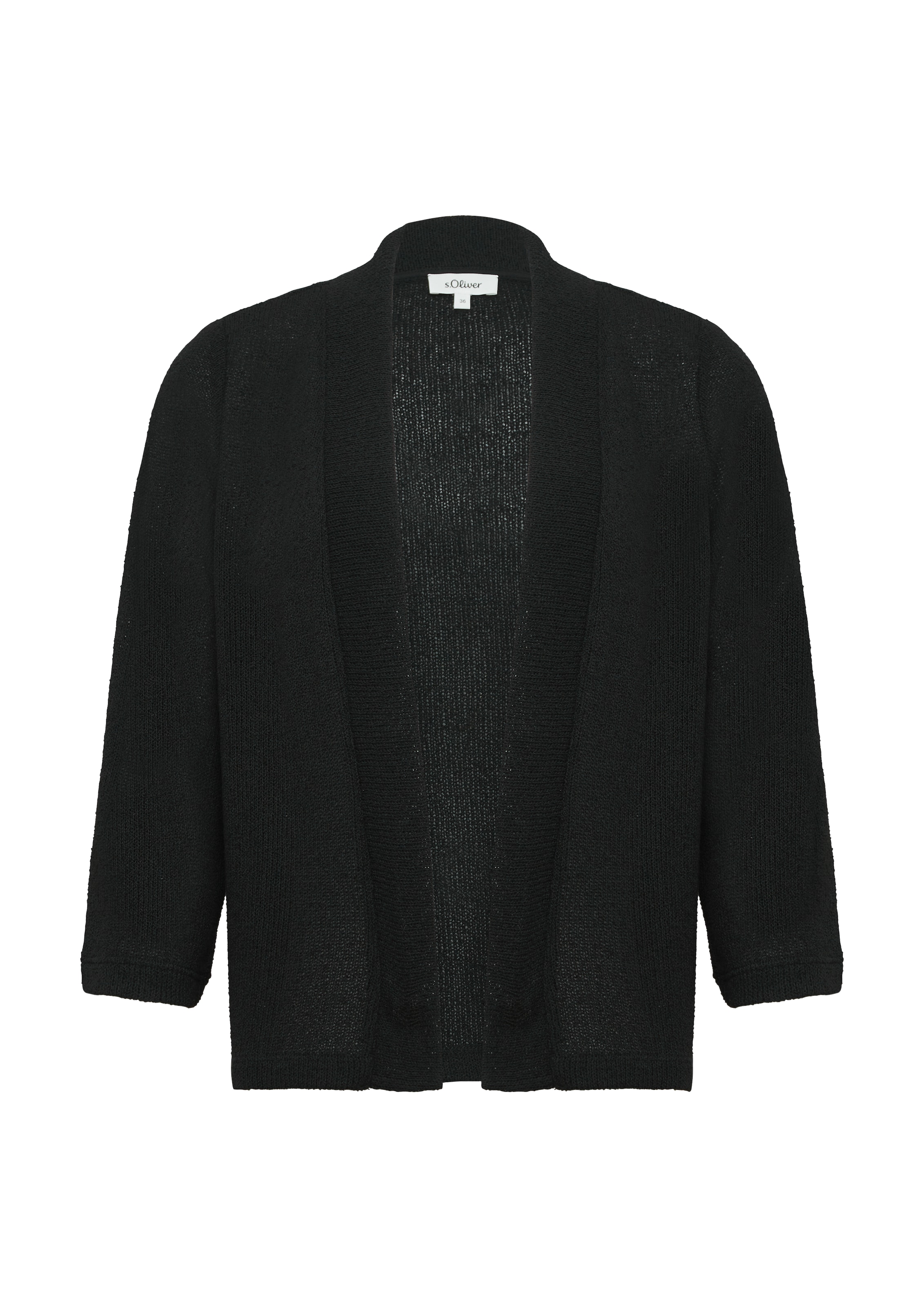 s.Oliver Strickjacke in Schwarz: Vorderseite