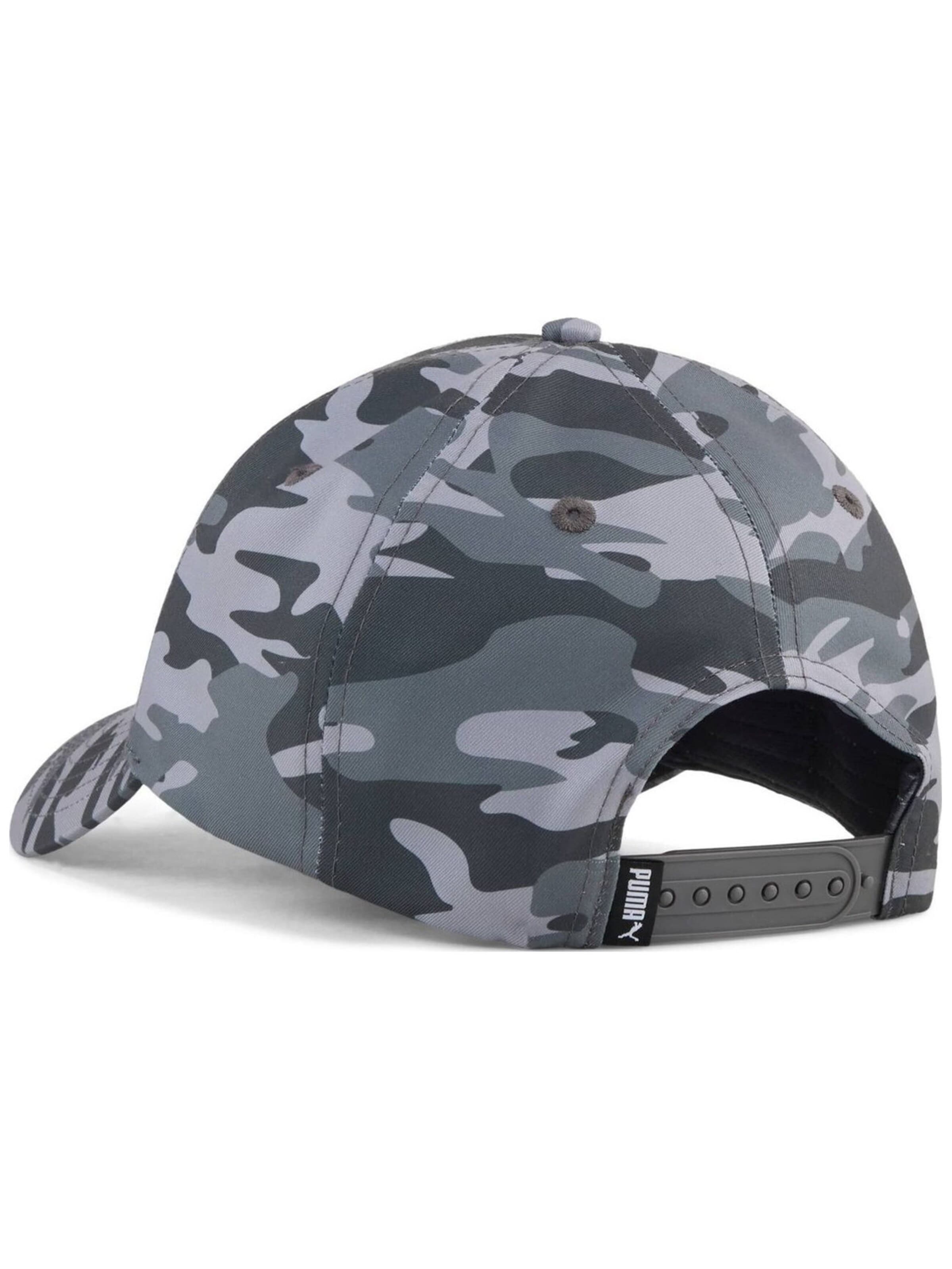 Cappello da baseball sportivo 'Puma Ess Elevated Aop Bb Cap' di PUMA in grigio