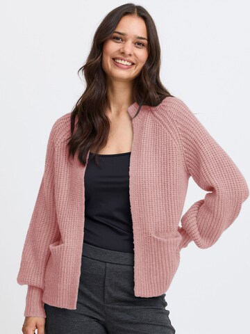 Fransa Knit cardigan 'Beverly' in Pink: front