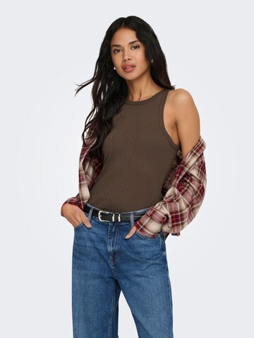ONLY Top 'ONLMadison' | rjava barva: sprednja stran