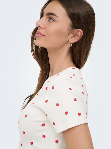 ONLY Футболка 'ONLFENJA' в Белый