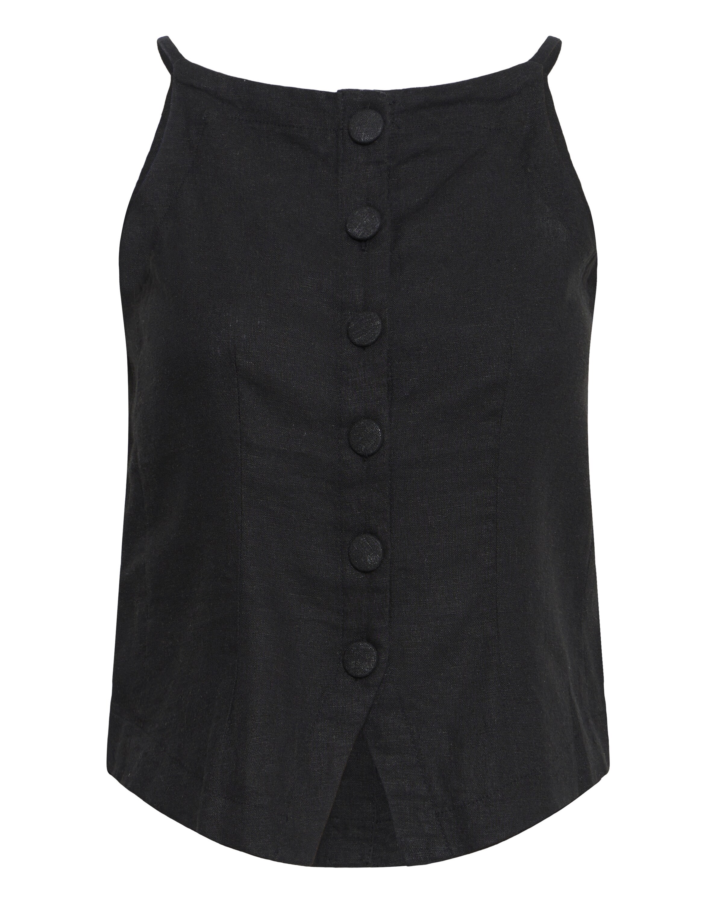 ICHI - Top 'Linno' en negro: frente