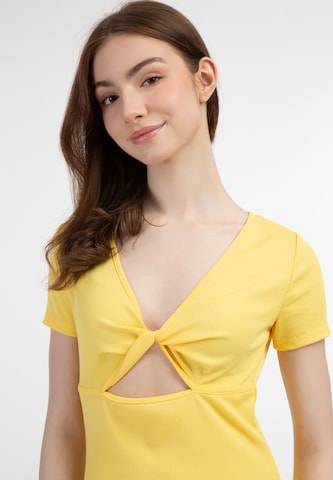 MYMO Obleka | rumena barva
