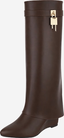 Ital-Design Boots in Brown: front