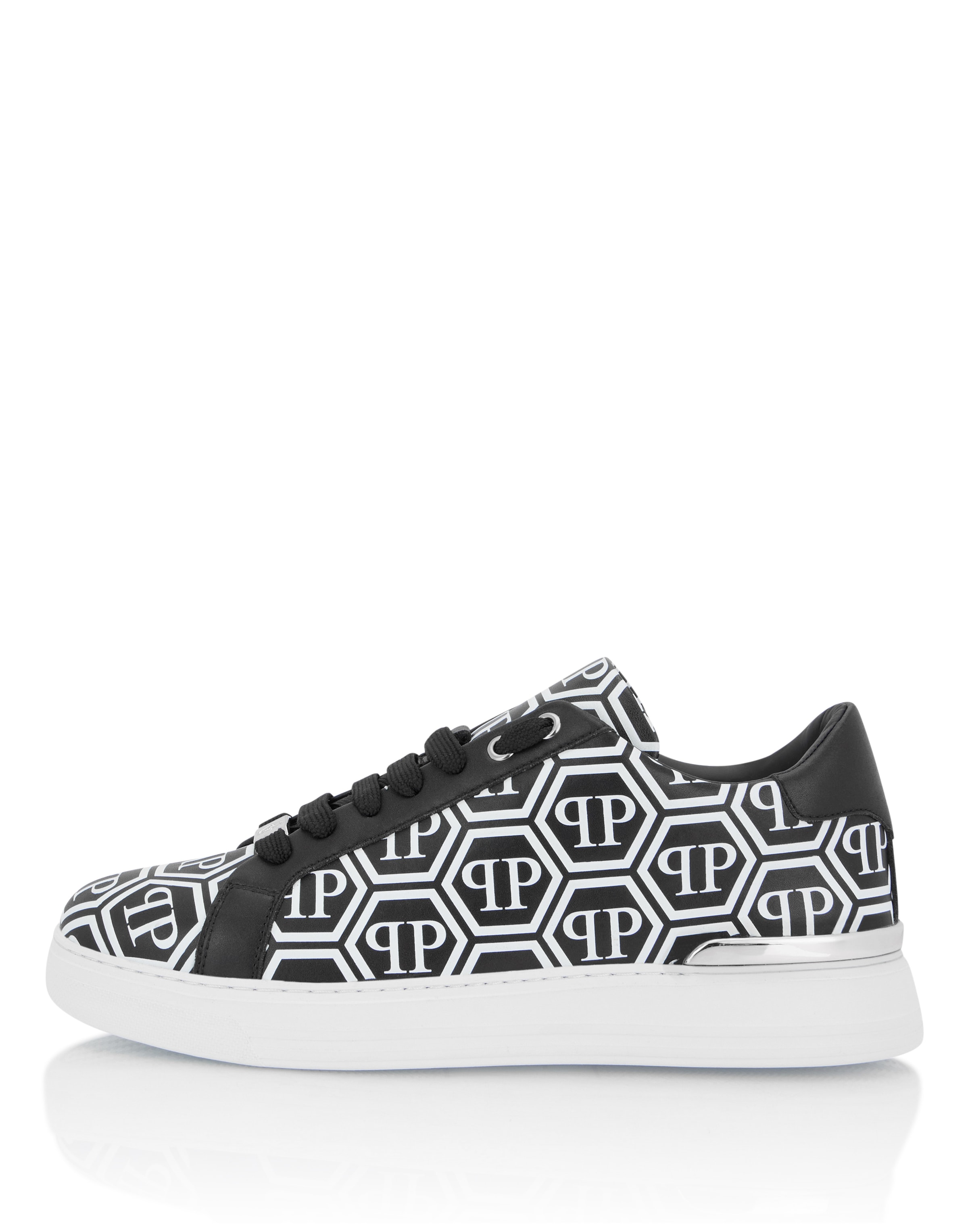 Baskets basses Philipp Plein en noir : devant