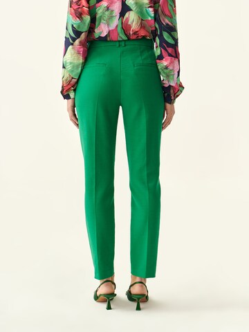 TATUUM Regular Trousers with creases 'Jani' in Green