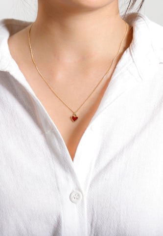 ELLI Łańcuszek 'Herz' w kolorze złoty: przód